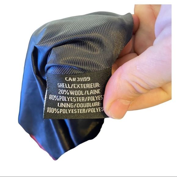 Studio 59 for and flare wool blend coat navy size large VGUC - Picture 5 of 6